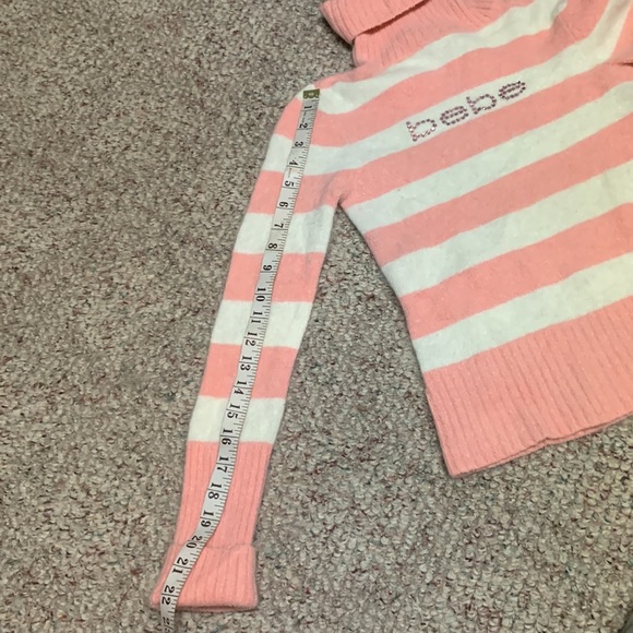 Bebe angora turtleneck rare bling rhinestone Swarovski crystals rabbit hair - Picture 5 of 8